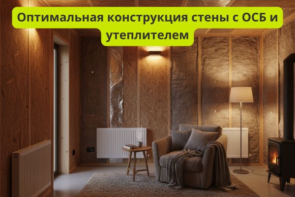 Оптимальная конструкция стены с ОСБ и утеплителем фото 
